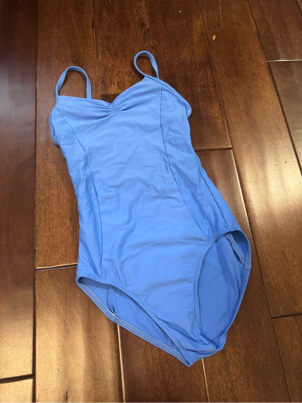 Girls' Blue Dance Leotard with Thin Straps